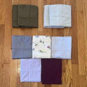Set of Seven Assorted Pillowcases